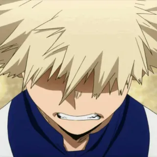 🎭 Katsuki Bakugo My Hero Academia Anime, Katsuki Bakugo, My Hero Academia, marah, Manga telegram sticker