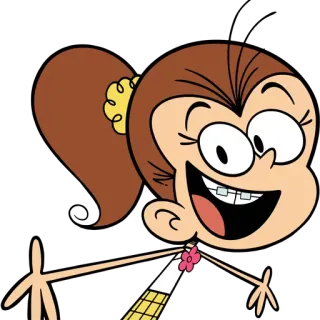 😆 Leni Loud The Loud House dessin animé, Nickelodeon, Leni, Loud, maison telegram sticker