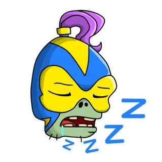 😴 ZZZ Dibujo animado, Dormilón, Zombi, Plants vs Zombies, Durmiendo, Cansado whatsapp sticker
