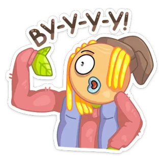 😳 BY-Y-Y-Y! Cartoon, Figur, Gruß, Tschüss, Abschied whatsapp sticker