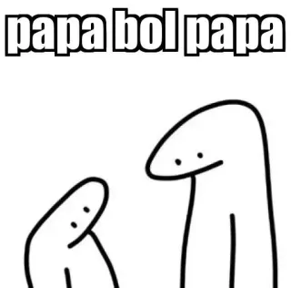 😂 papa bol papa meme, funny, stick figures, internet meme telegram sticker