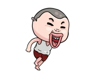 😄 Dibujos animados, Divertido, Personaje, Animación, Expresión, Corriendo whatsapp sticker