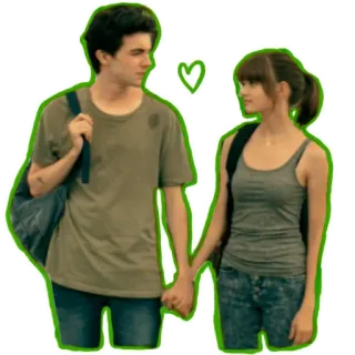 ❤️ casal, amor, romance, adolescentes, relacionamento, de mãos dadas telegram sticker