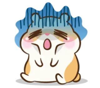 😨 仓鼠, 难过, 焦虑, 担心, 压力大, 可爱 telegram sticker