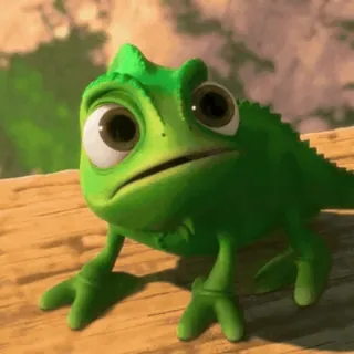 😔 Pascal Tangled Chamäleon, Eidechse, Disney, Cartoon, Tier telegram sticker