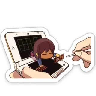 🥺 Frisk Undertale jeu, pixel, aventure, monstre, jeu de rôle telegram sticker