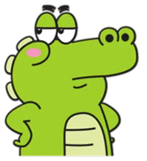🐊 ワニ, 漫画, 可愛い, 動物, クロコダイル telegram sticker