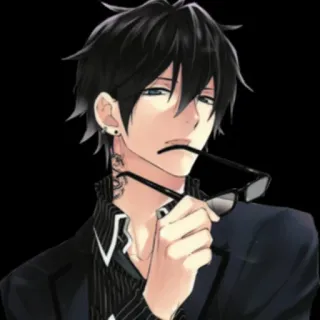 🤔 อนิเมะ, มังงะ, ผู้ชาย, เพศชาย, แว่นตา, ชุดทางการ, ภาพบุคคล telegram sticker