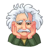 😞 Albert Einstein Wissenschaftler, Physik, Genie, Denken, gelangweilt telegram sticker