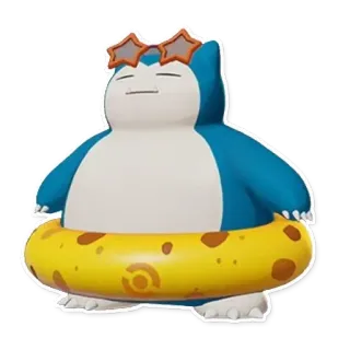 ☀️ Snorlax Pokemon Ronflex, Pokémon, Été, Lunettes de soleil, Dessin animé, Mignon, Détente telegram sticker