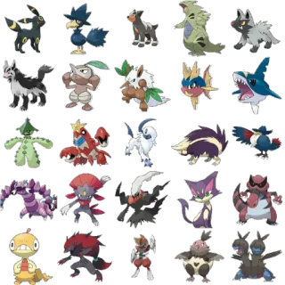 👿 pokemon, duister type, collectie, videogames telegram sticker