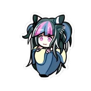 🍌 Ibuki Mioda Danganronpa Anime, Ibuki Mioda, Danganronpa, Chibi, Süß telegram sticker