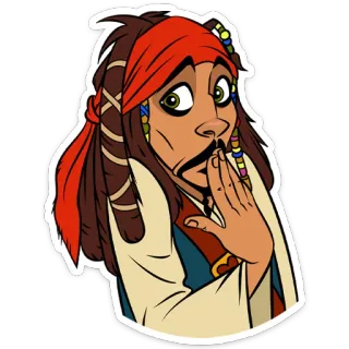 😬 Jack Sparrow Pirates of the Caribbean pirate, captain, sparrow, caribbean, movie, character, funny telegram sticker