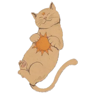 ✨ cat, sun, star, whimsical, cute, animal, sticker telegram sticker