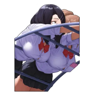 ☁️ 动漫, 女学生, 插画, 卡通, 艺术 telegram sticker