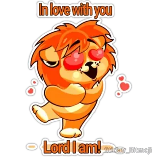 ❤️ In love with you
Lord I am! amore, leone, cuori, cartone animato, carino telegram sticker