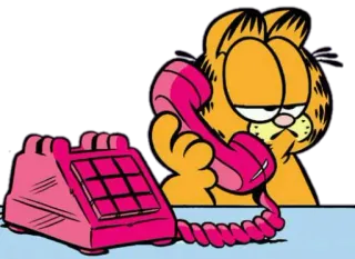 😒 Garfield gato de desenho animado, Garfield, gato laranja, telefone telegram sticker