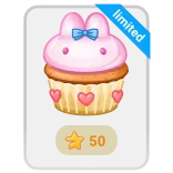 🎁 limited Babeczka, Deser, Jedzenie, Słodkie, Królik, Różowy, Serca, Edycja limitowana whatsapp sticker