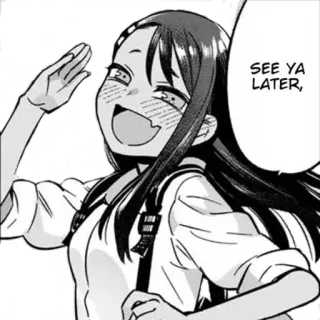 ✋️ SEE YA LATER, Anime, Manga, Adiós, Despedida, Saludo telegram sticker