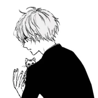 🤗 anime, manga, cat, boy telegram sticker
