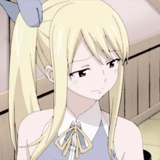 🎏 Lucy Heartfilia Fairy Tail Anime, Fairy Tail, Lucy Heartfilia, Rubia, Dibujos animados whatsapp sticker