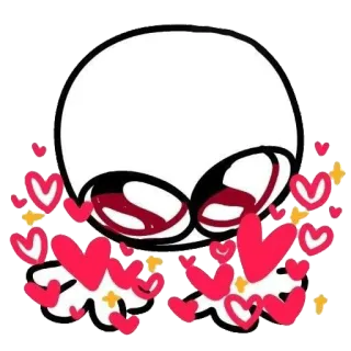 ❤️ corazón, amor, lindo, dibujos animados, ojos telegram sticker