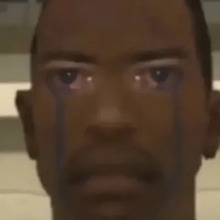 😭 CJ Grand Theft Auto: San Andreas CJ, Grand Theft Auto, llorando, triste, videojuego, meme whatsapp sticker
