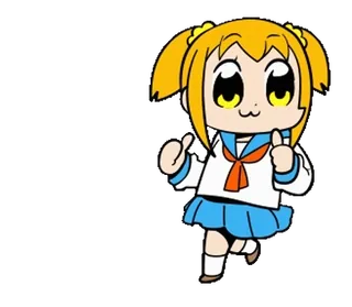 👊 Popuko Pop Team Epic Anime, Manga, Popuko, Pop Team Epic, Imut, Jempol ke atas whatsapp sticker