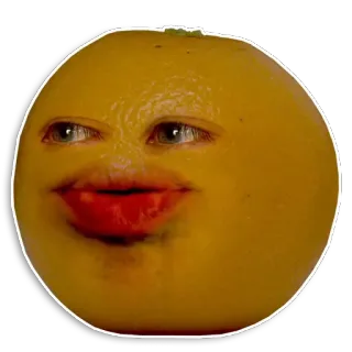 😆 Annoying Orange frutta, arancia, divertente, cartone animato, fastidioso telegram sticker