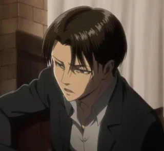 🌟 Levi Ackerman Attack on Titan Levi Ackerman, L'Attacco dei Giganti, Anime, Manga, Personaggio, Cartone animato telegram sticker