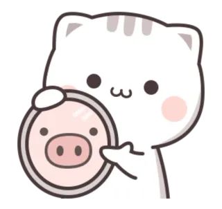 🐷 kot, świnia, zwierzę, słodki, naklejka, kreskówka telegram sticker