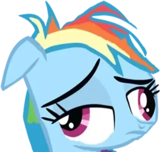 😞 Rainbow Dash My Little Pony Cartoon, Pony, Traurig, Rainbow Dash, My Little Pony, Weinend telegram sticker