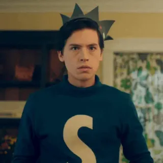 ➖ Jughead Jones Riverdale Jughead, Riverdale, série TV, personnage, couronne, série ado telegram sticker