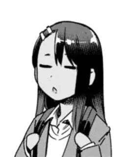 ◾️ Nagatoro Don't Toy with Me, Miss Nagatoro Anime, Manga, Nagatoro, Ausdruck, Monochrom, Cartoon telegram sticker