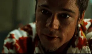 👊 Tyler Durden Fight Club fight club, tyler durden, brad pitt, film, blut telegram sticker