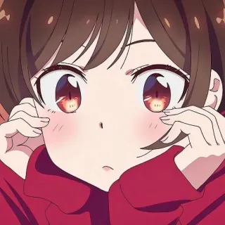 😦 Anime, Ragazza, carina, Manga, Chibi, kawaii, Cartone animato telegram sticker