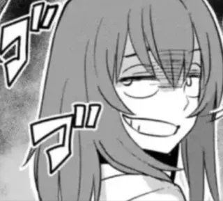 😏 Manga, Anime, Uśmieszek, Kreskówka, Kobieta telegram sticker