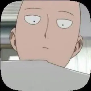 🥊 Saitama One-Punch Man Anime, One Punch Man, Saitama, Bohater, Śmieszne, Łysy telegram sticker