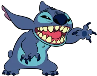 😅 Stitch Lilo & Stitch lindo, alienígena, azul, Disney, dibujos animados telegram sticker