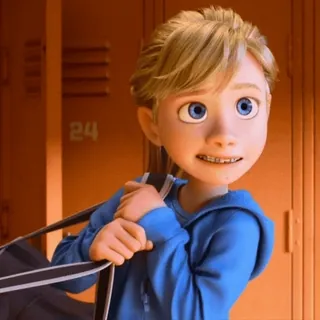 👋 Riley Andersen Inside Out animation, cartoon, character, girl, teen, emotion, Inside Out, Riley Andersen telegram sticker