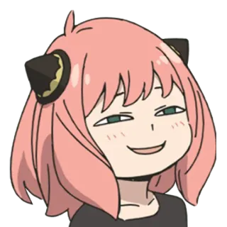 😏 Anya Forger Spy x Family Anime, Spy x Family, Anya Forger, Cartoon, Lustiges Gesicht, Meme, Süß telegram sticker