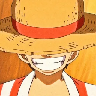 🥟 Monkey D. Luffy One Piece 动漫, 蒙奇·D·路飞, 海贼王, 草帽, 海盗 telegram sticker