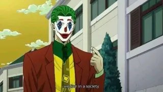 🤡 Joker we live in a society joker, society, clown whatsapp sticker