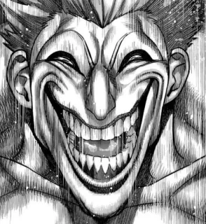 😂 Anime, Mangá, Sorriso, Personagem, Assustador, Arte telegram sticker