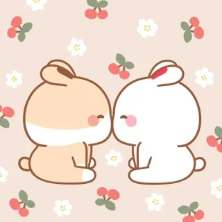🍼 mono, animales, conejos, amor, kawaii telegram sticker
