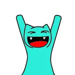😂 cat, monster, happy, cartoon, sticker, animal telegram sticker