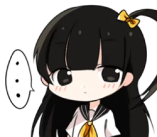😮 anime, girl, chibi, cute, manga, japanese, school uniform whatsapp sticker