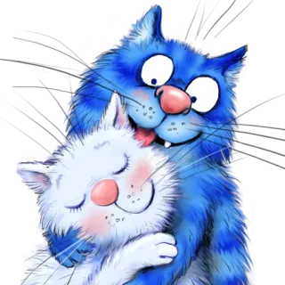 😘 gatti, animali, amore, abbraccio, carino telegram sticker