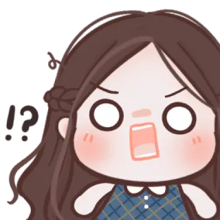 🧸 en colère, agacée, frustrée, dessin animé, femme, fille telegram sticker