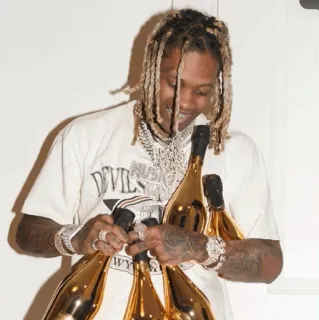 🔊 rapper, lil durk, champagne, music telegram sticker